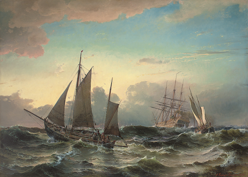 Swedish ship of the line 'Stockholm', 1873, Carl Frederik Sørensen