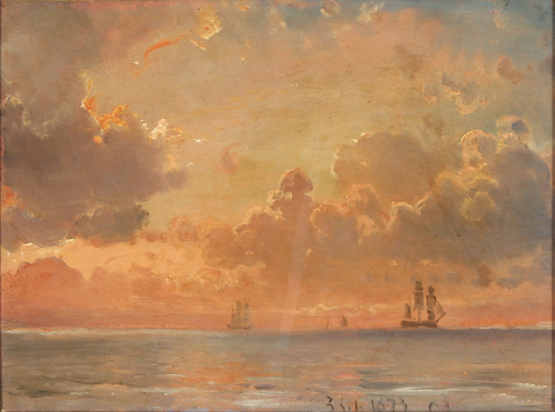 Evening at Sea., 1873, Carl Frederik Sørensen