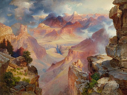 Grand Canyon of Arizona at Sunset, 1909, Thomas Moran