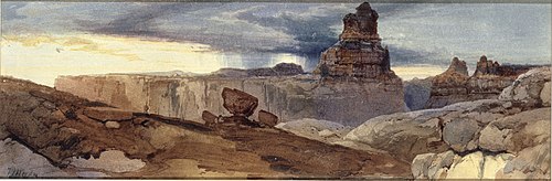 Shin-Au-Av-Tu-Weap (God Land), Cañon of the Colorado. Utah Ter., 1873, Thomas Moran