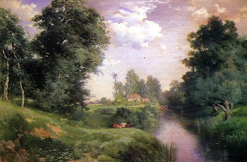 Une rivière de Long Island, 1908, Thomas Moran