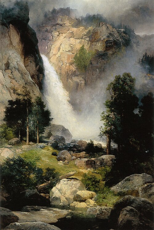 Cascade Falls, Yosemite, 1905, Thomas Moran