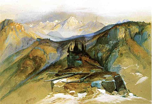 Distant Peaks, 1873, Thomas Moran