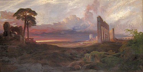 Opus 24: Rome, from the Campagna, Sunset, 1867, Thomas Moran
