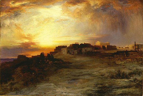 Pueblo at Sunset (Laguna), 1901, Thomas Moran