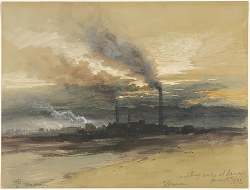 Smelting Works at Denver, 1892, Thomas Moran