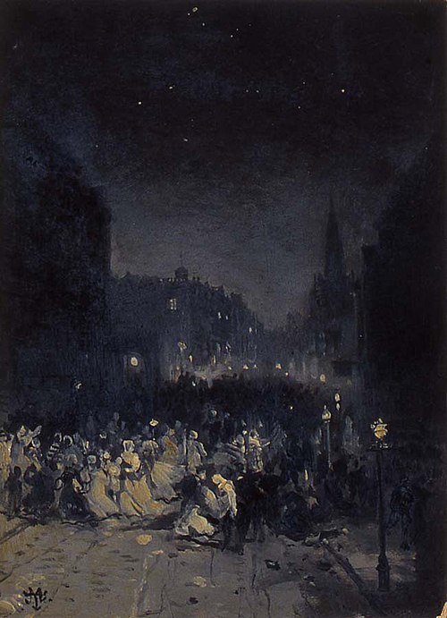 Street Scene, , Thomas Moran