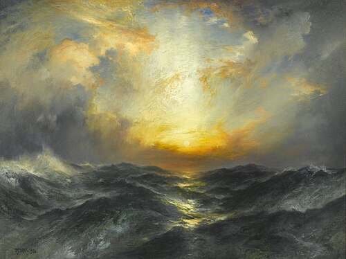 Sunset at Sea, 1906, Thomas Moran