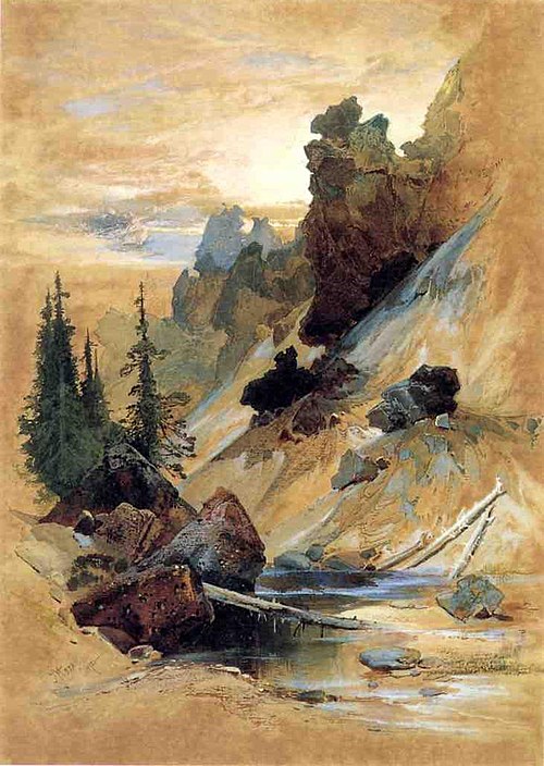 The Devil's Den on Cascade's Creek, 1872, Thomas Moran