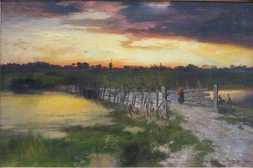 The Old Bridge over Hook Pond, East Hampton, Long Island, New York, 1907, Thomas Moran