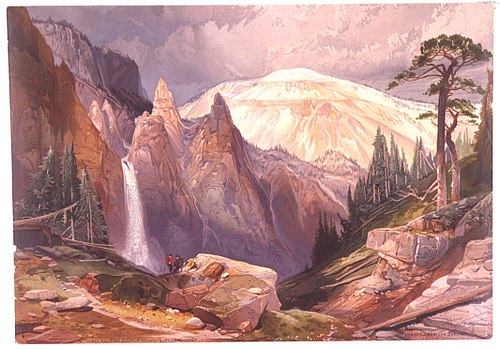 Tower Falls and Sulphur Mountain, 1875, Thomas Moran