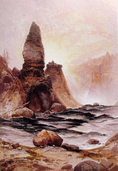 Tower Falls at Yellowstone, 1876, Thomas Moran