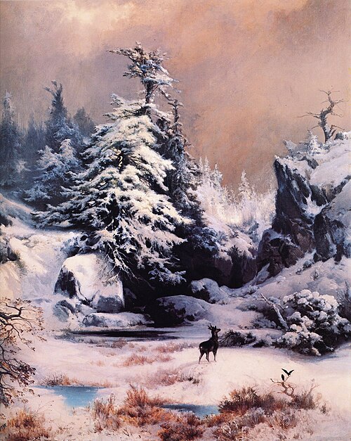 Winter in the Rockies, 1867, Thomas Moran