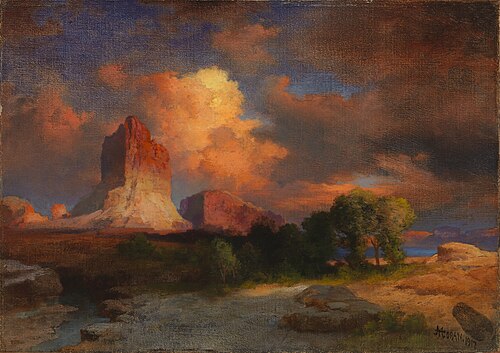 Sunset Cloud, Green River, Wyoming, 1917, Thomas Moran