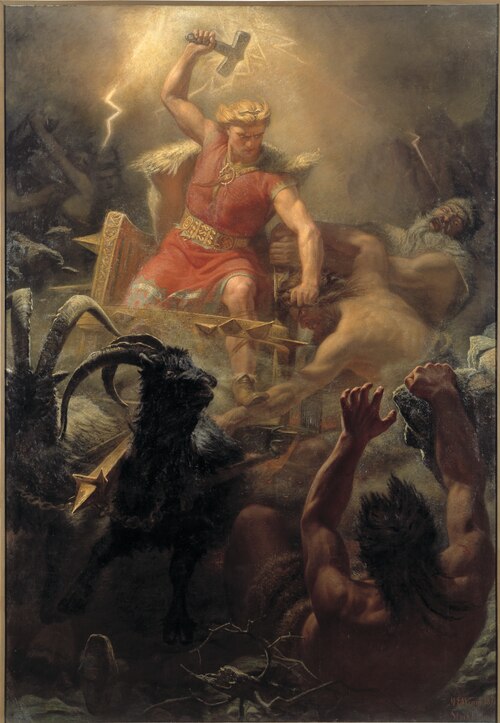 Thor's Fight with the Giants, 1872, Mårten Eskil Winge