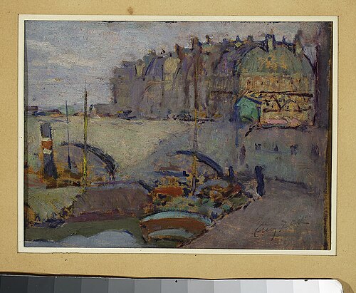 Paris – Fragment of a city with bridges (Seine in Paris), 1913, Eugène Zak