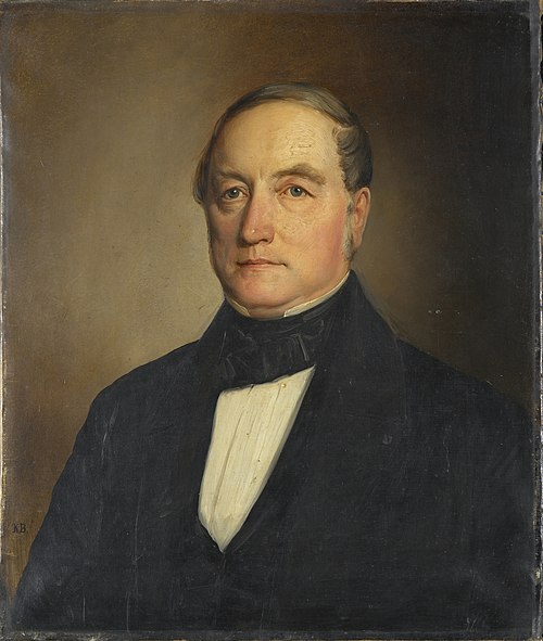 Portrait of Carl Andreas Fougstad, 1860, Knud Bergslien