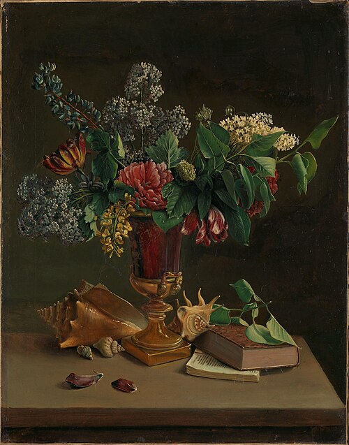 Still Life with Flowers, 1847, Knud Bergslien