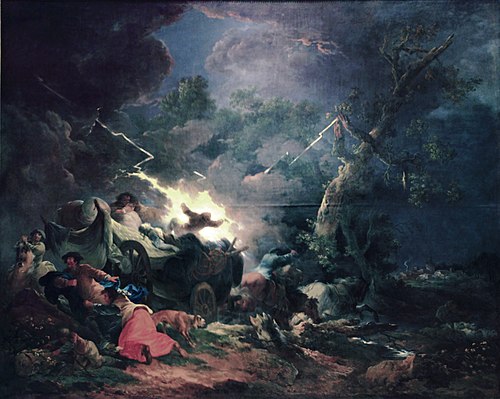 Voyageurs surpris par un orage, 1770, Francesco Casanova