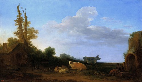 Les bovins au pâturage., 1762, Francesco Casanova
