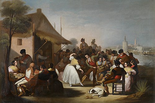 A Dance in Triana, 1850, Francisco de Paula Escribano
