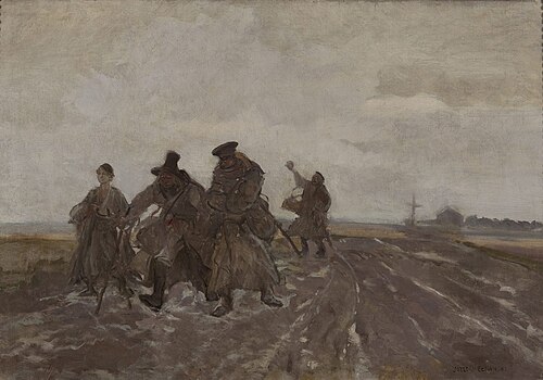 On the road, 1879, Józef Chełmoński