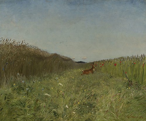 Hare in the grain, 1888, Józef Chełmoński