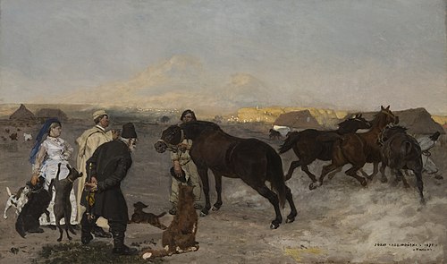 Dans la métairie, 1875, Józef Chełmoński