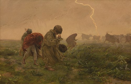 Thunderstorm, 1896, Józef Chełmoński