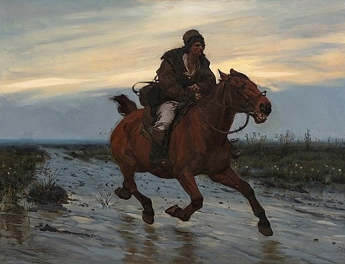 Un courrier, 1879, Józef Chełmoński