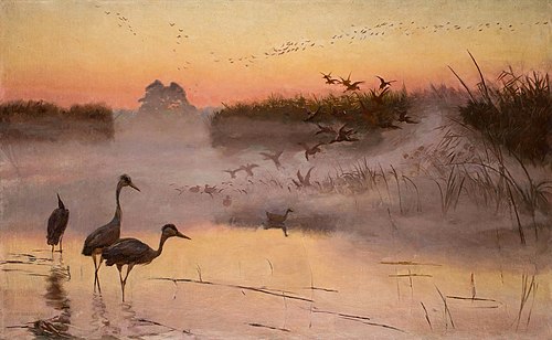 Dawn. The Kingdom of Birds, 1906, Józef Chełmoński