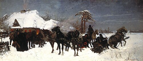A Convention of Hunters, 1874, Józef Chełmoński