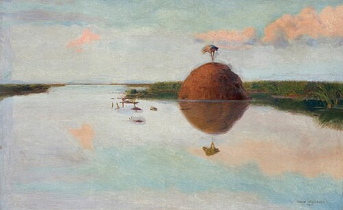 Zachód słońca na błotach, 1900, Józef Chełmoński