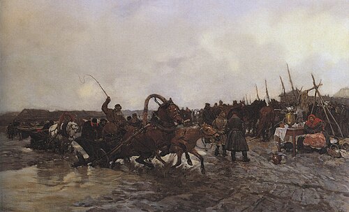 Przeprawa, 1883, Józef Chełmoński