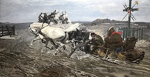 Traveling in the Ukraine, 1877, Józef Chełmoński