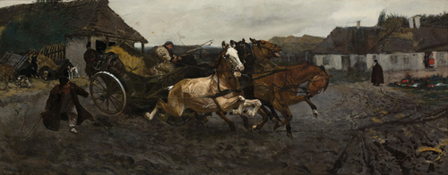 Próba czwórki, 1878, Józef Chełmoński
