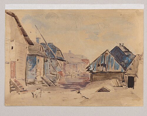 Ulica w Bełżycach, 1801, Józef Chełmoński