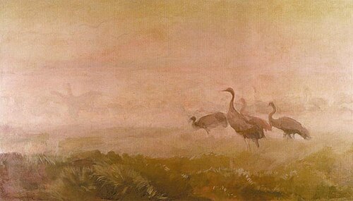 Cranes in the Morning, 1913, Józef Chełmoński