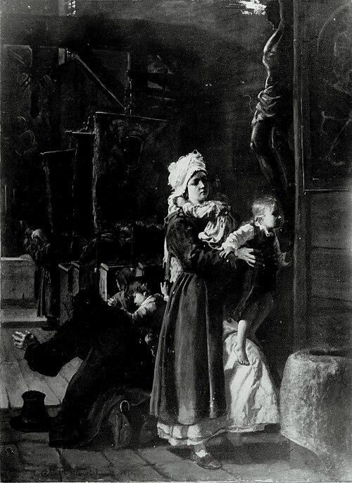 In a Country Church, 1871, Józef Chełmoński