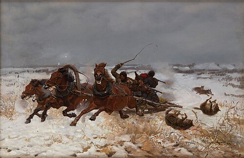 Napad wilków, 1882, Józef Chełmoński