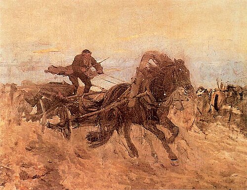 Żyd powożący, 1885, Józef Chełmoński