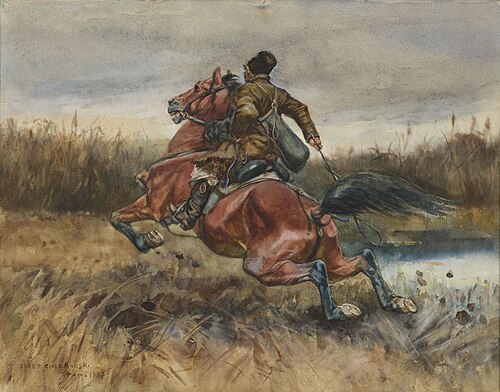 Dojeżdżacz, 1887, Józef Chełmoński