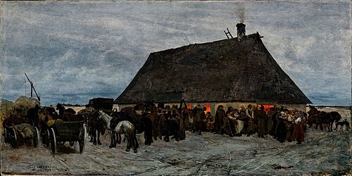 In Front of the Inn, 1872, Józef Chełmoński