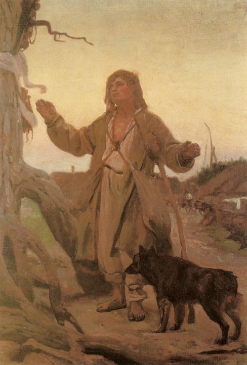 Przed figurą, 1905, Józef Chełmoński