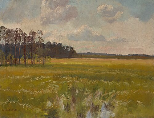 Łąka pod lasem, 1908, Józef Chełmoński