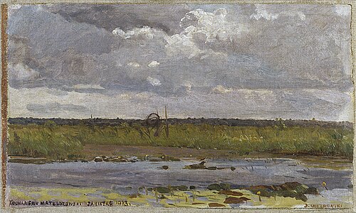 Rozlewisko na łące, 1907, Józef Chełmoński