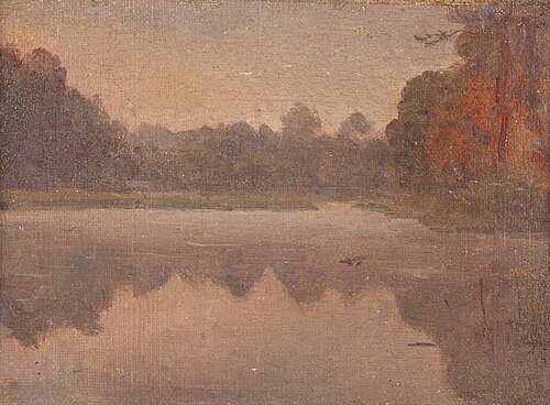 Zmierzch nad jeziorem, 1903, Józef Chełmoński