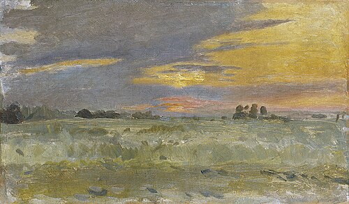 Łąka o zachodzie, 1901, Józef Chełmoński