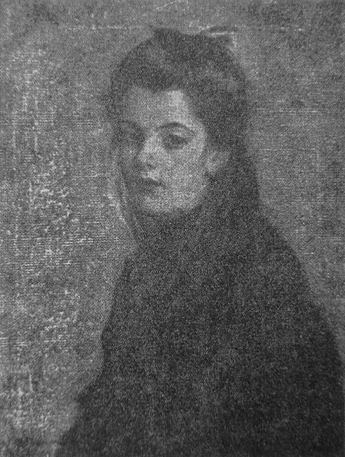 Portret wnuczki Adama Mickiewicza, 1882, Józef Chełmoński