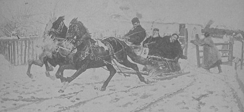 Wyjazd – trójka, 1880, Józef Chełmoński